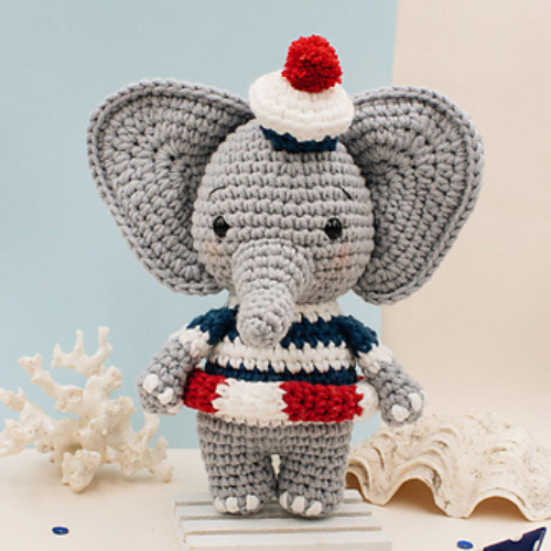 Balthazar the Sailor Elephant Crochet Pattern