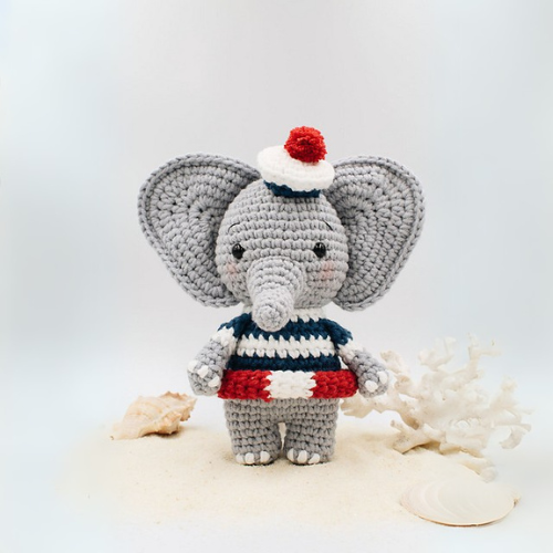 Balthazar the Sailor Elephant Crochet Pattern